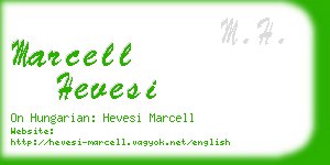 marcell hevesi business card